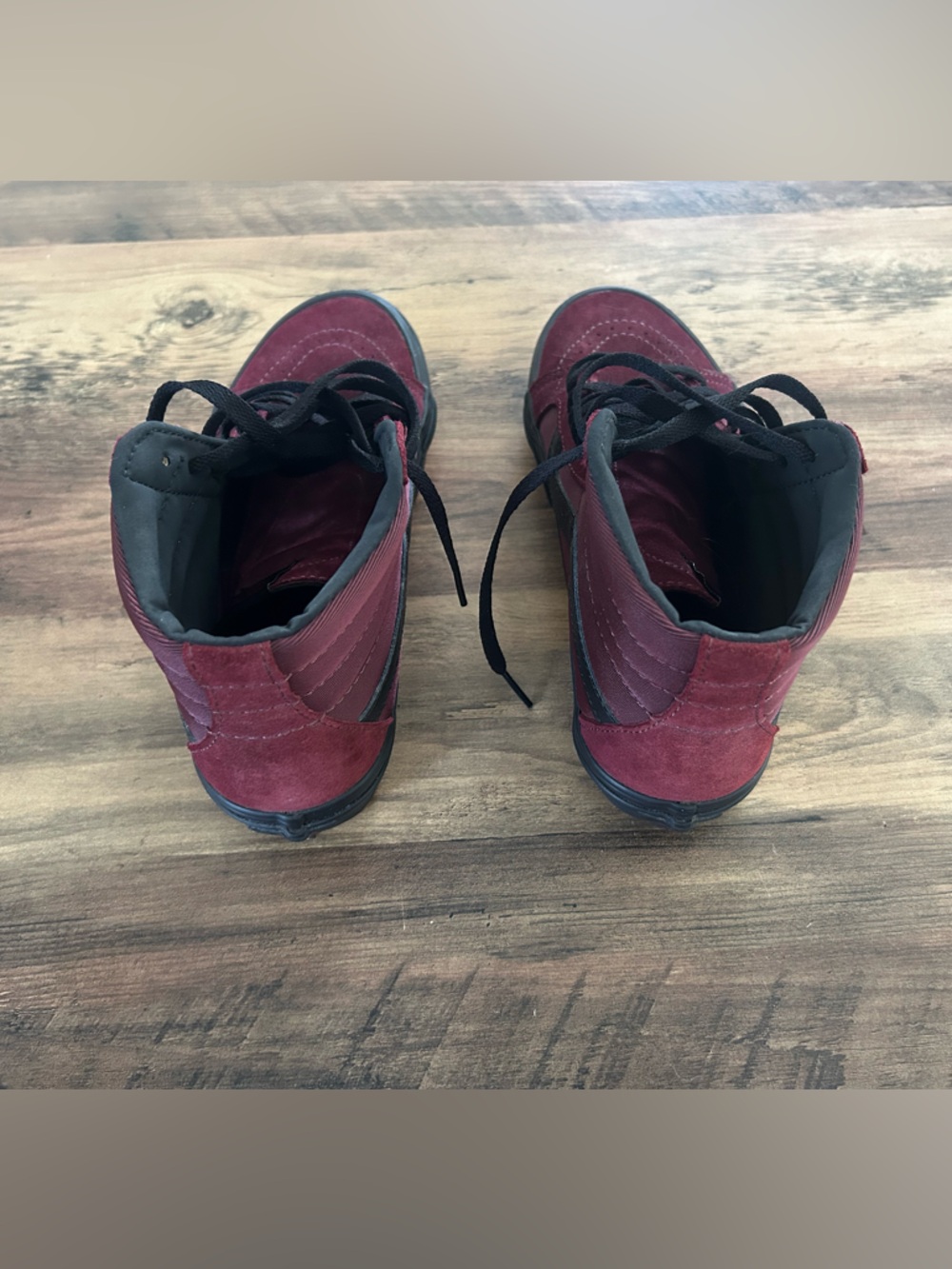 Vans Burgundy Suede High-Top Old Skool Sneakers - Picture 7 of 10